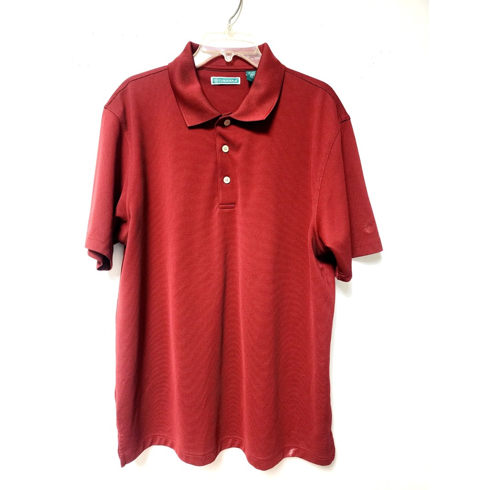 Cubavera Men's 3 Button Short Sleeve Polo  Size XL